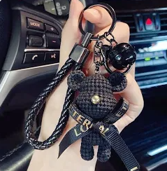 Bear Keychain with keyring & bell - Assorted Colors