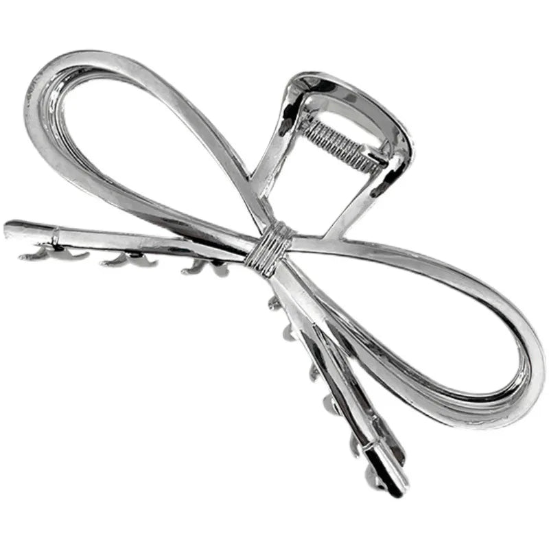 Metal Claw Clip: Elegant Bow - Assorted
