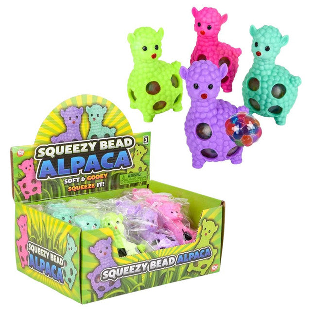 Squeezy Bead: Alpaca Balls 3.5" - Assorted Colors