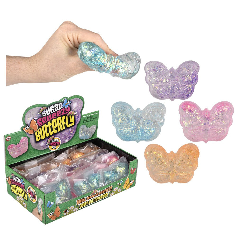 Squeezy Sugar: Butterfly 2.75"- Assorted Colors