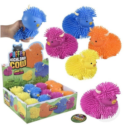 Puffer Balls: 4" Highland Cow - Assorted Colors