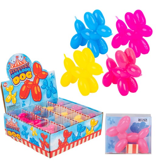 Stretchy Balloon Doggies 2.5" - Assorted Colors