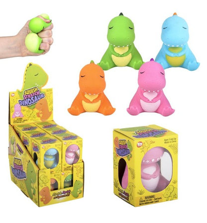 Squish And Stretch Dinosaur 3" - Assorted Colors
