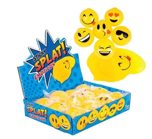 Sticky Splat Balls: 2.5" Emoticon - Assorted Styles