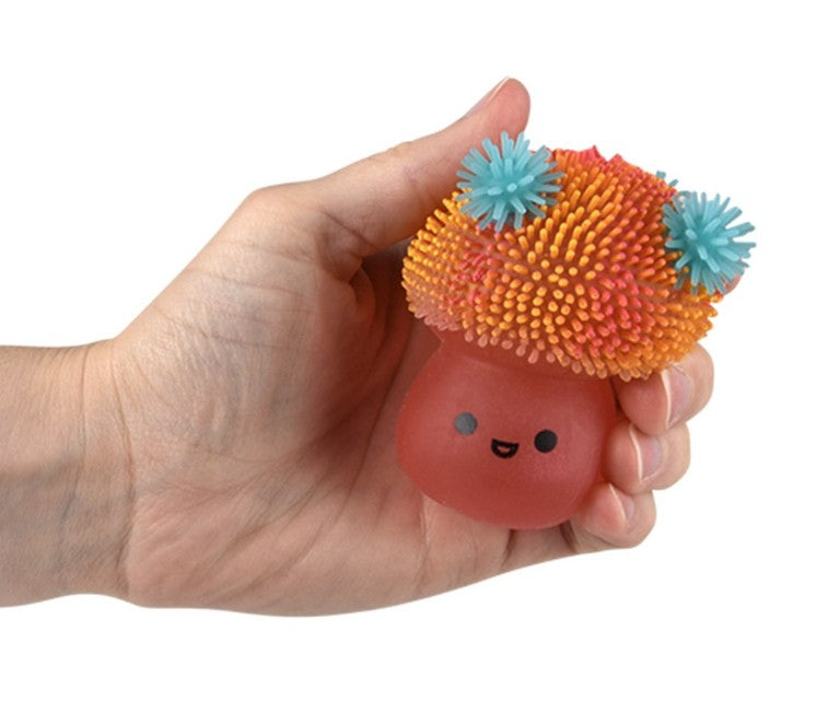 Squeezy Sugar/Puffer: 3" Mushrooms - Assorted Colors