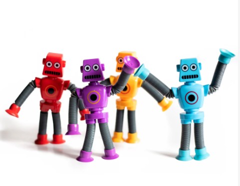 Robot Fidget Pop Tube - Assorted Colors