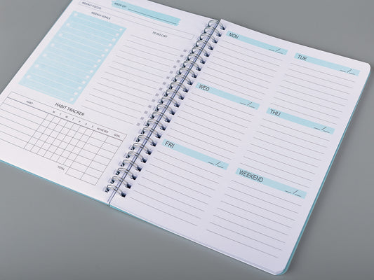 Agenda hebdomadaire - Couleurs assorties